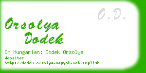 orsolya dodek business card
